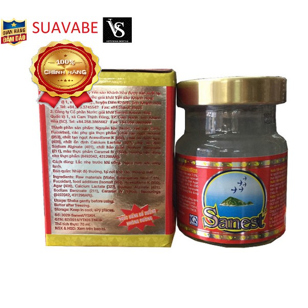 10 hũ nước yến sào Sanest không đường