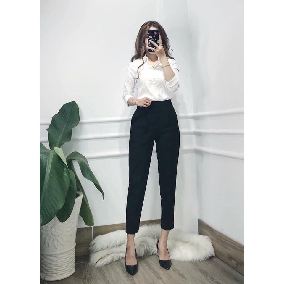 Quần vải Baggy umi hàn l1,đảm bảo không cắn,không xù,lên from chuẩn-Minxy shop