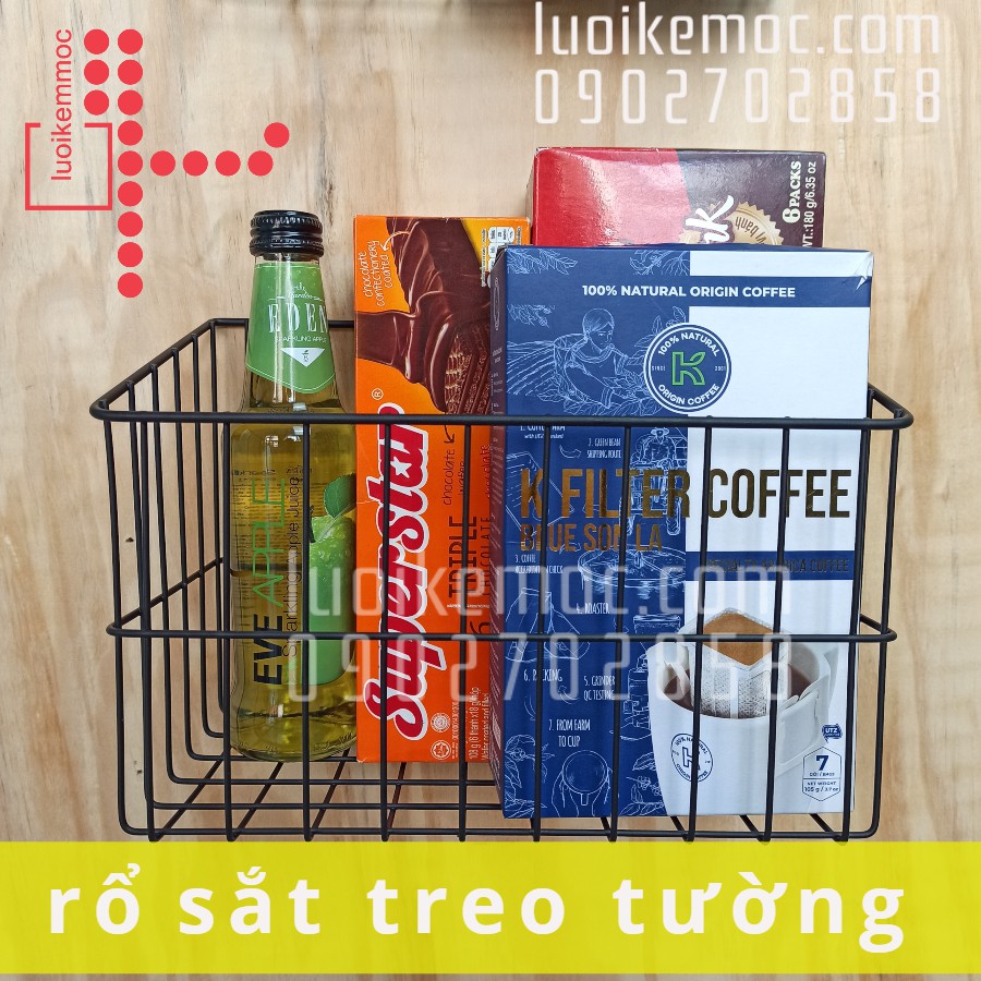 Rổ sắt treo tường - Rổ sắt để bàn (tặng kèm ốc vít treo tường)