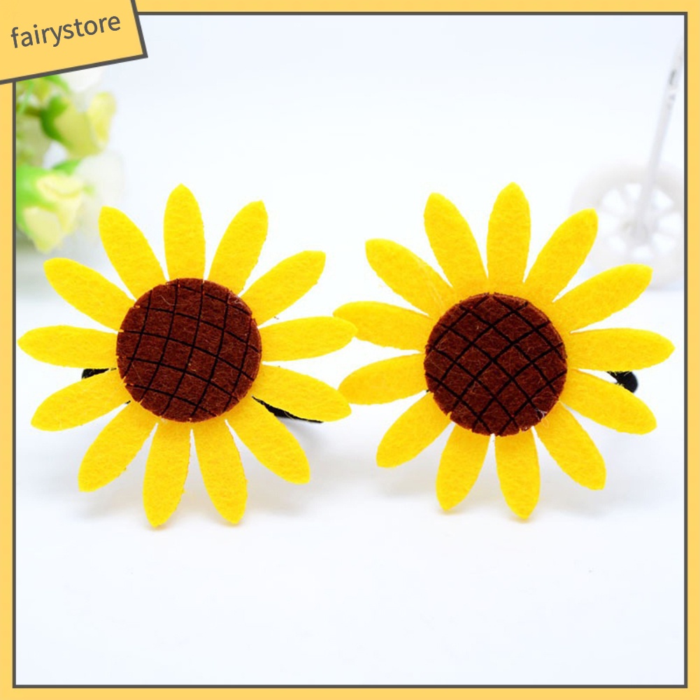 Set 5 dây cột tóc hình hoa hướng dương xinh xắn cho nữ