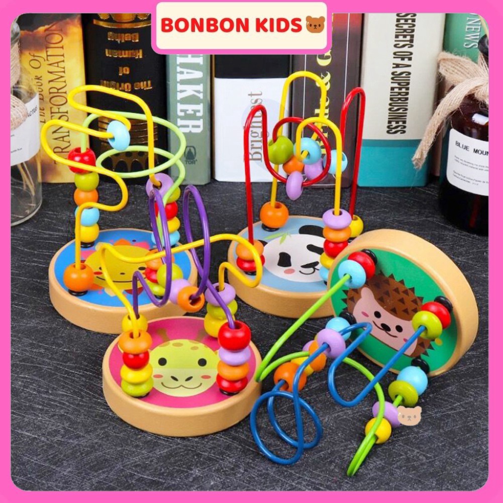 Đồ chơi Luồn hạt gỗ size nhỏ cho bé  BONBON KIDS