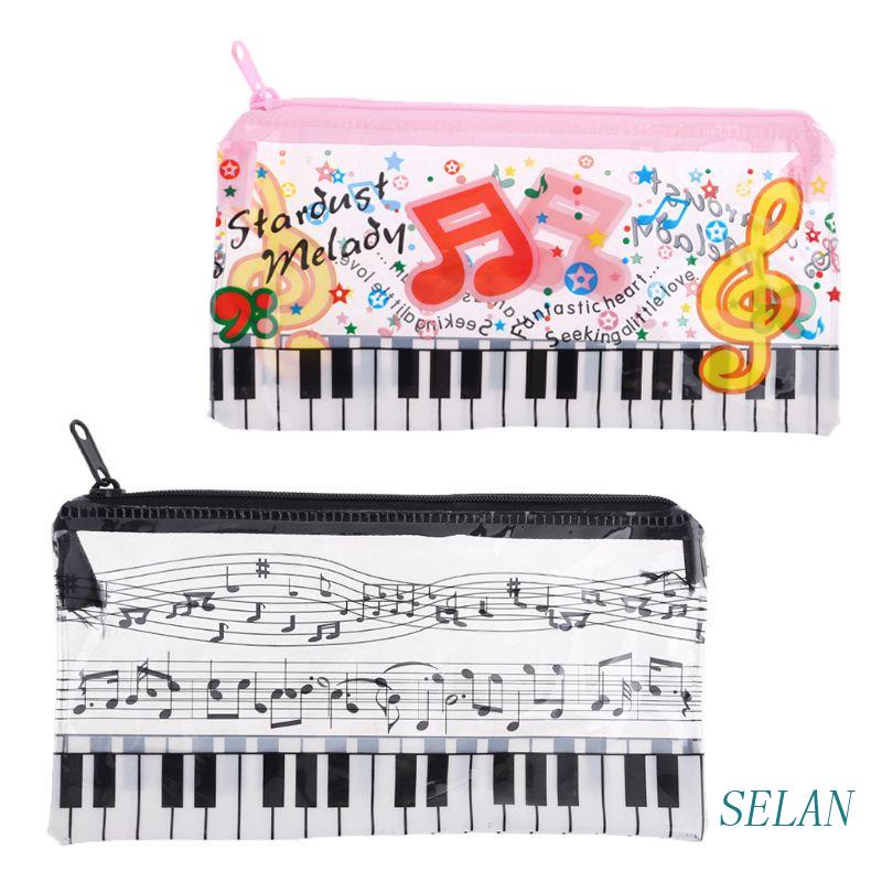 Túi Đựng Bút Bằng Nhựa Trong Suốt Hình Phím Đàn Piano Độc Đáo