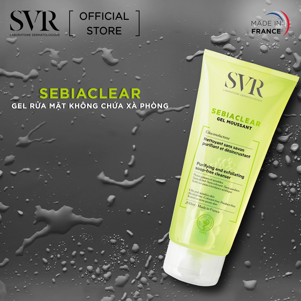  SVR Sữa rửa mặt SVR SEBIACLEAR Gel Moussant 200ml