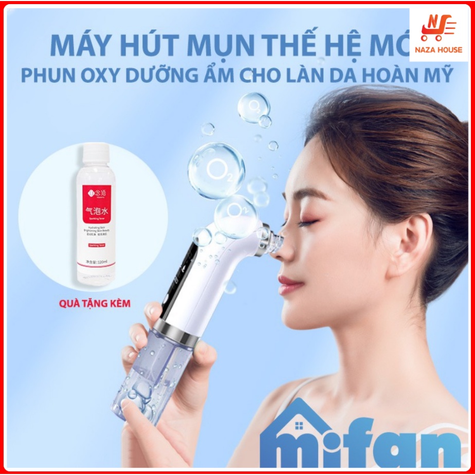 Máy Hút Mụn Đa Năng Thế Hệ Mới - Hút Mụn Đầu Đen, Mụn Cám, Rửa Mặt, Làm Sạch Lỗ Chân Lông, Phun Oxy Dưỡng Ẩm Sáng Mịn Da