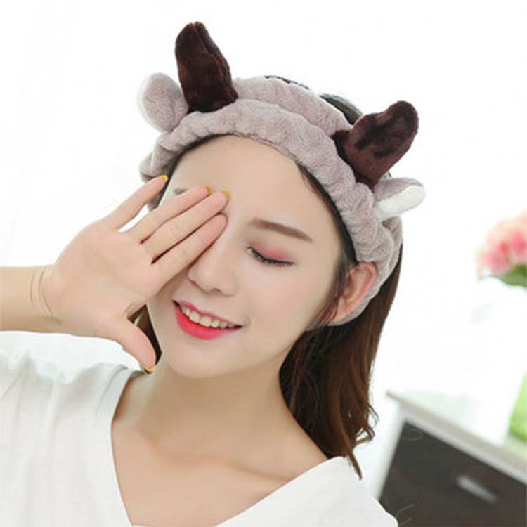 Băng đô rửa mặt hình tai thỏ / tai gấu / nơ phong cách Hàn Quốc xinh xắn dành cho nữ