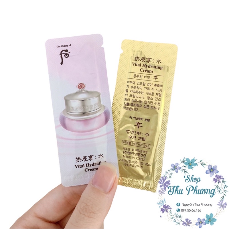 gói kem dưỡng ẩm Whoo hồng Vital Hydrating Cream