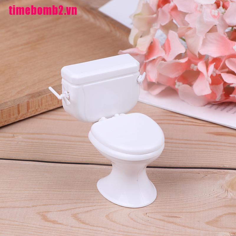 Đồ chơi hình bồn cầu mini dễ thương cho nhà búp bê