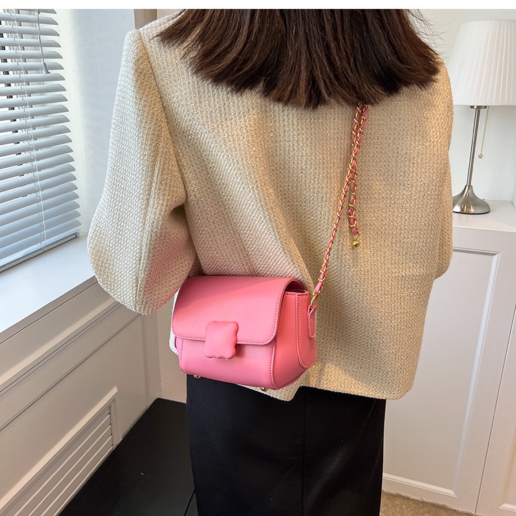 Túi Đeo Vai Hình Vuông Cỡ Nhỏ Phối Dây Xích Thời Trang Cho Nữ