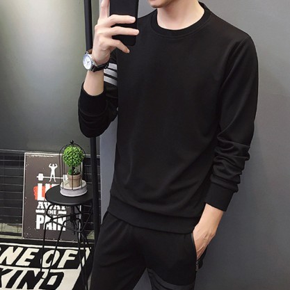 Bộ nỉ nam thu đông dài tay, thể thao 3 sọc đơn giản, chất nỉ bông siêu ấm, chất Xịn - BN01 -