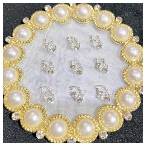 charm trang trí nail 2 màu vàng và bạc