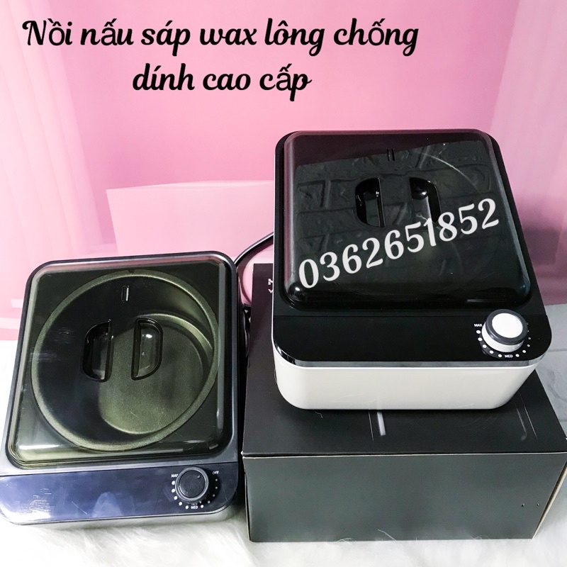 [Hàng Chuẩn Loại 1] Nồi Nấu Sáp Wax Lông Chống Dính Cao Cấp + Tặng Que Gỗ