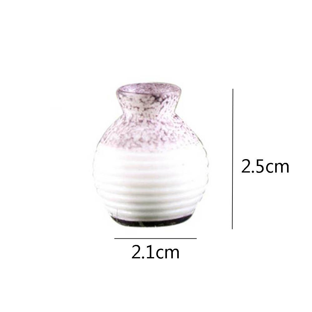 Set 5 Mô Hình Bình Hoa Mini Bằng Nhựa Resin Dùng Trang Trí Tiểu Cảnh Diy