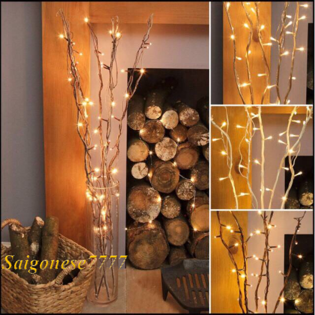 Đèn Led Không Chớp Cắm Điện-Dài 8 Mét Đèn Led Đom Đóm Fairy Light Quấn Cây Sân Vườn Trang Trí Tiệc Lễ Tết Noel