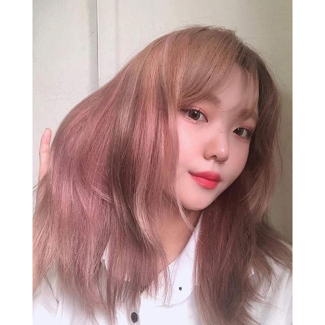 Thuốc nhuộm tóc màu hồng trà sữa 88/7766 tại nhà