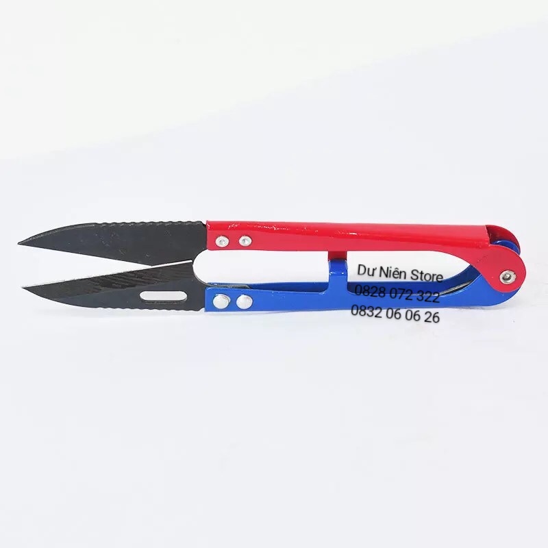 Kéo Bấm Chỉ Hai Màu Xanh Đỏ Răng Cưa Tốt &amp; Thường.