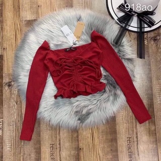 🔥Áo Bẹt Vai Gân Tay Dài