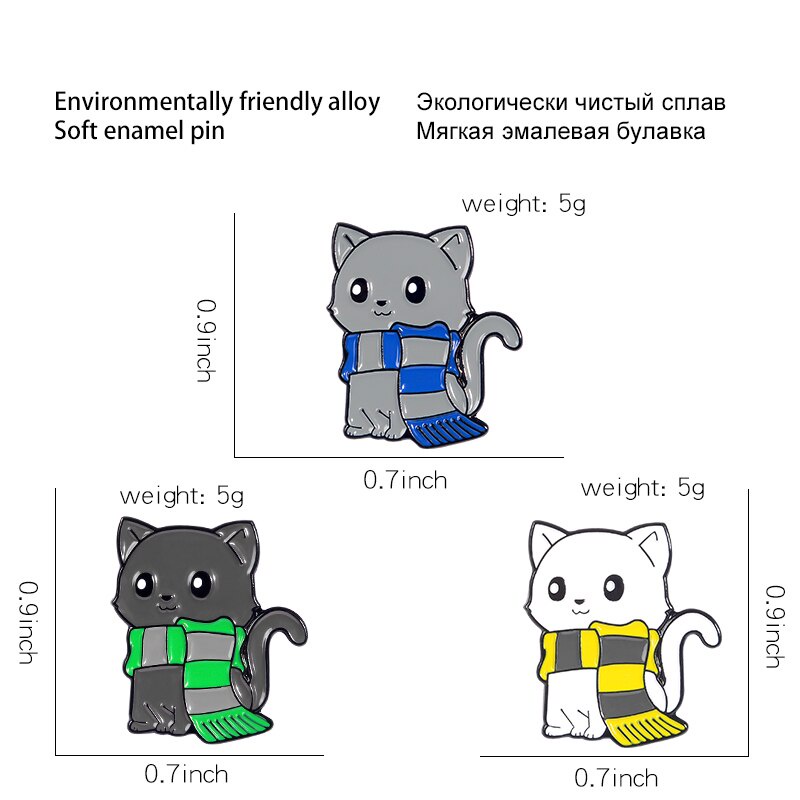 Ghim Cài Áo Hình Mèo Hoạt Hình Dễ Thương