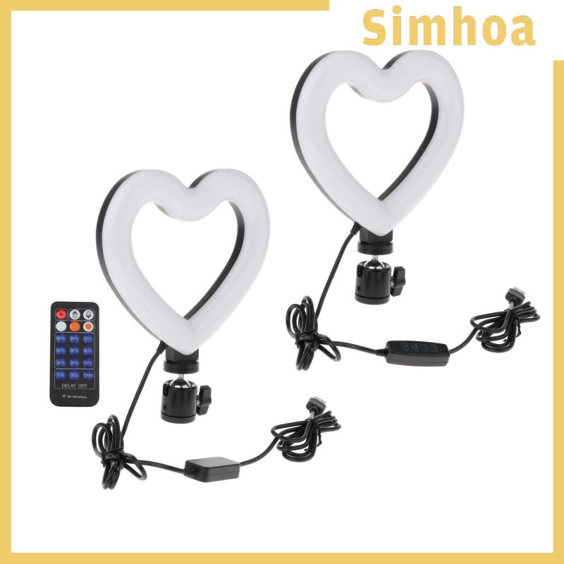 Vòng Đèn LED Hình Trái Tim 6 inch Hỗ Trợ Trang Điểm / Live Stream