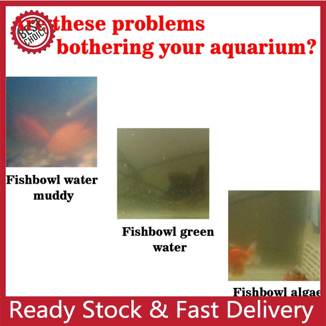 TTC  Aquarium Alga Removing Agent Effective Practical Aquatic FIshbowl Purifier Home Fish Tank Plant Overgrowth Green Water Cleaning