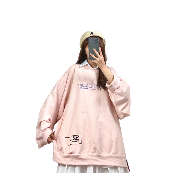 Áo Sweater Nỉ Bông Nam Nữ Form Rộng Unisex Màu Hồng Pastel Chất Nỉ Ngoại Mềm Mịn, Không Xù Rô Store SW03