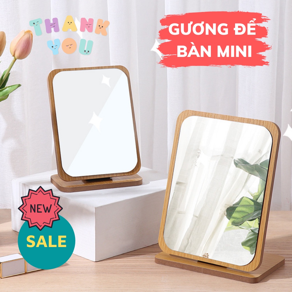 Gương để bàn , gương gỗ để bàn trang điểm ,makeup phong cách Hàn Quôc ATILA.SHOP