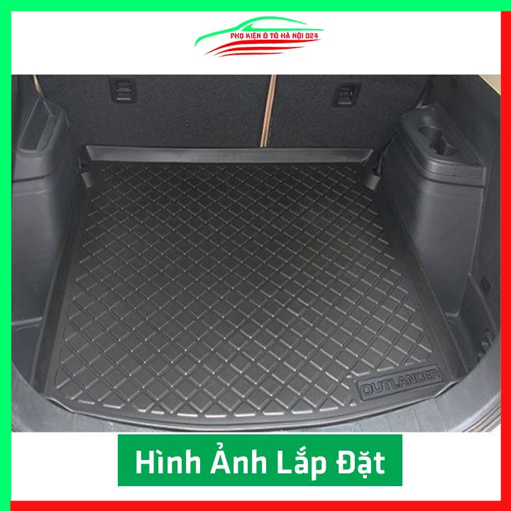 Thảm nhựa lót cốp Outlander 2016-2022 nhựa dẻo dày dặn đàn hồi tốt