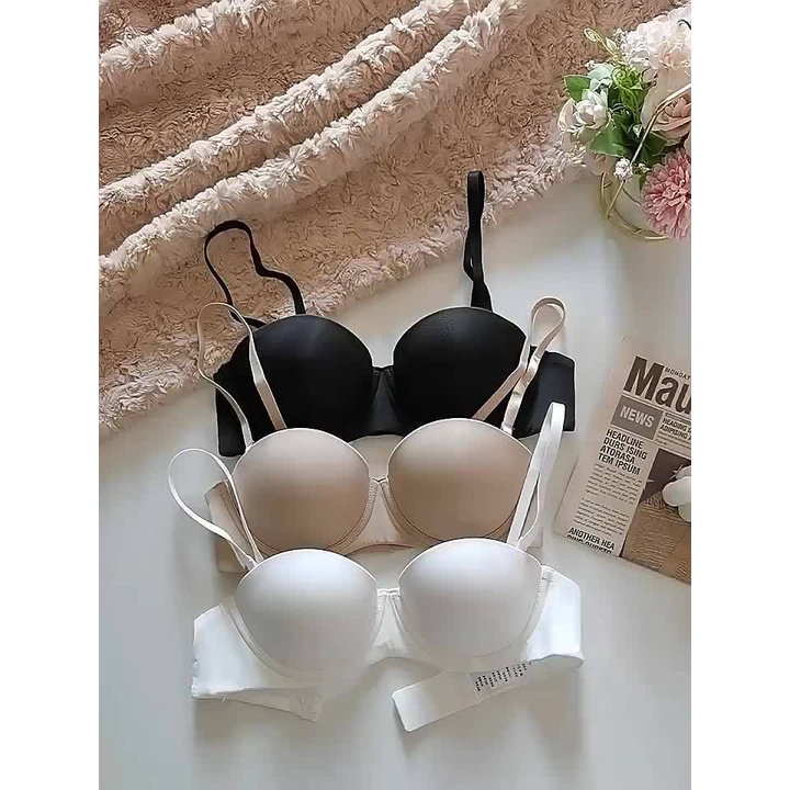 Áo Lót Cup Ngực Nữ Đúc Su Quả Ngang Siêu Đẩy Nâng Ngực Tạo Khe Có Gọng Cao Cấp 008