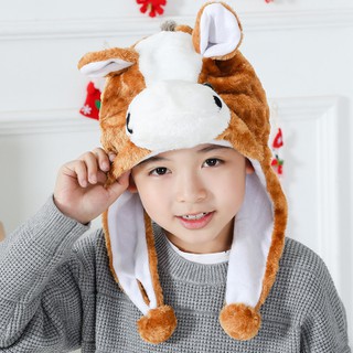 Mũ len lông dạ đầu thú cưng (Thỏ, Heo Khỉ, Cáo, Chuột, Gấu trúc, Ngựa, Hổ) đáng yêu