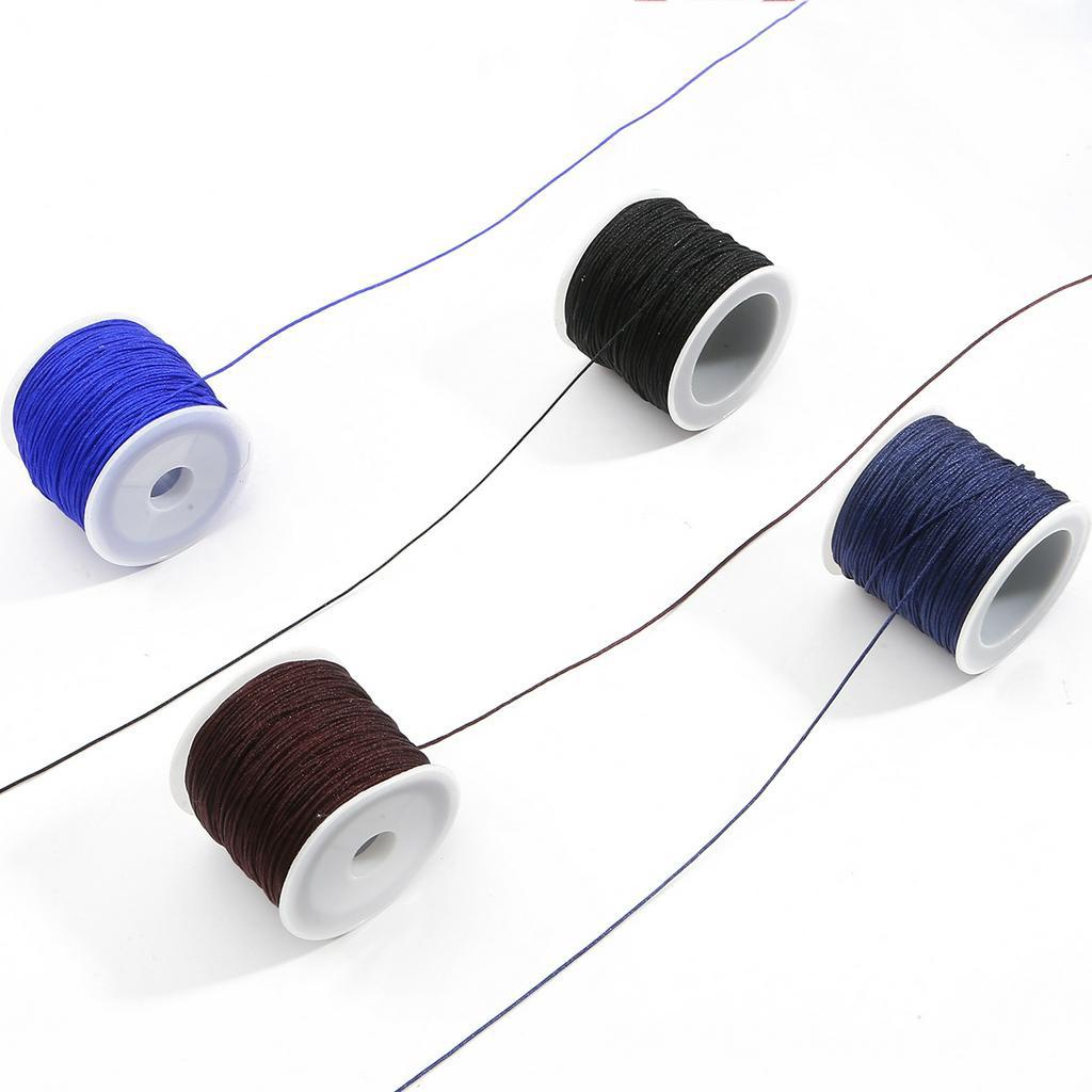 Cuộn dây bện nylon 24 màu tùy chọn dài 50 m để làm vòng tay thắt nút tua rua xỏ hạt phong cách Trung Quốc DIY