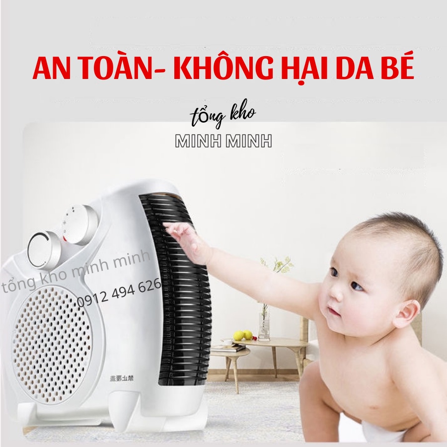 [An Toàn Cho Bé] Quạt Sưởi 2 Chiều 2 chế độ, Máy Sưởi Công Suất Lớn Siêu An Toàn⚡️Phù Hợp Trẻ Nhỏ, Văn Phòng, Học Online