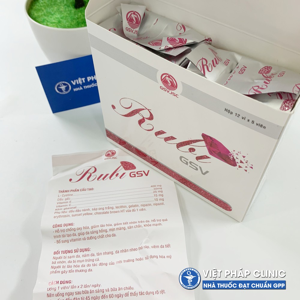 Viên Uống Hỗ Trợ Làm Đẹp Da Rubi GSV