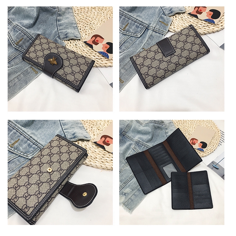 Women's wallet 2019 new female long section Korean version of the tide three times large capacity multi-card position lock bag female pattern clutch