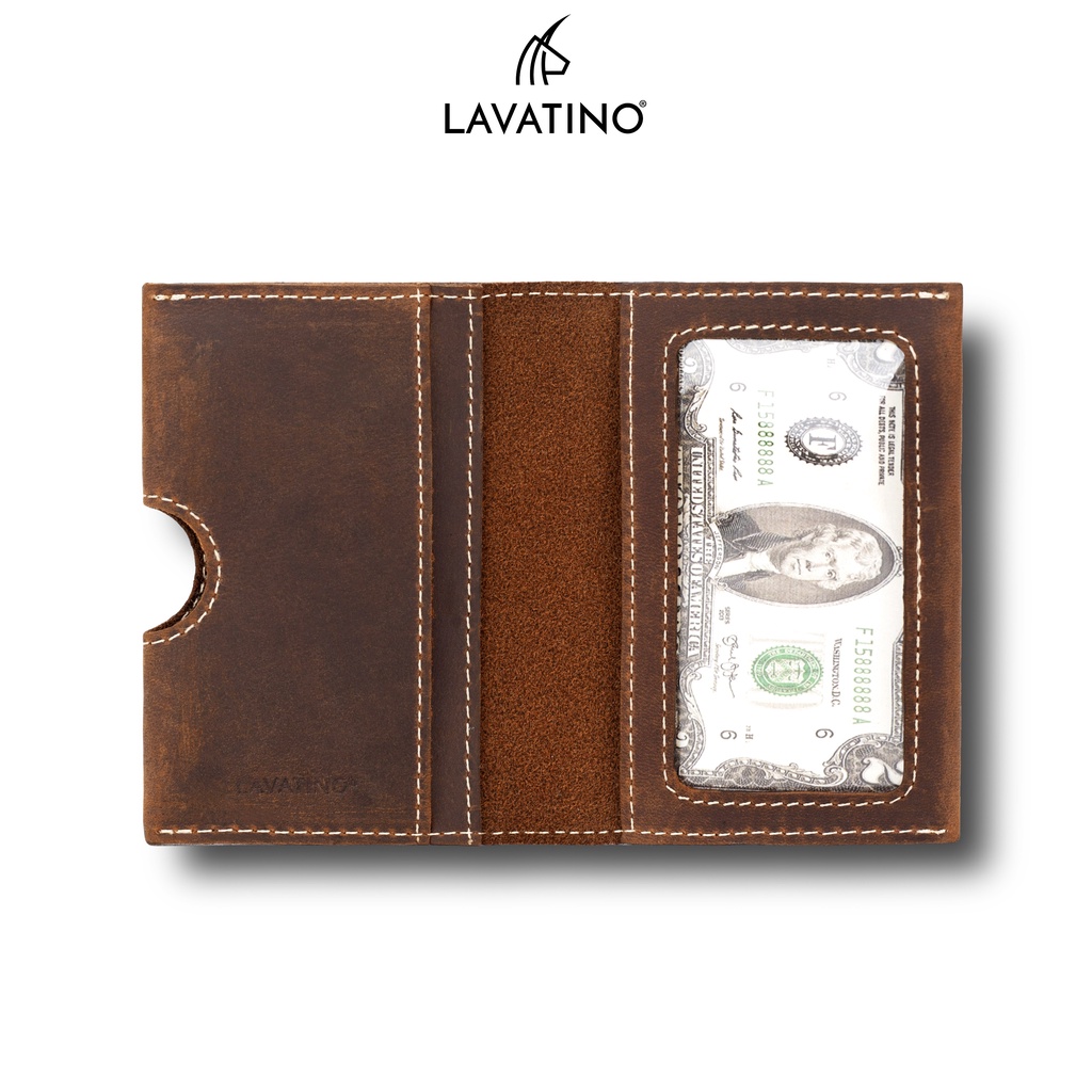 Ví Nam Đựng Thẻ Chất Liệu Da Bò Nhỏ Gọn Thiết Kế Mini Cao Cấp Lavatino WCB 10