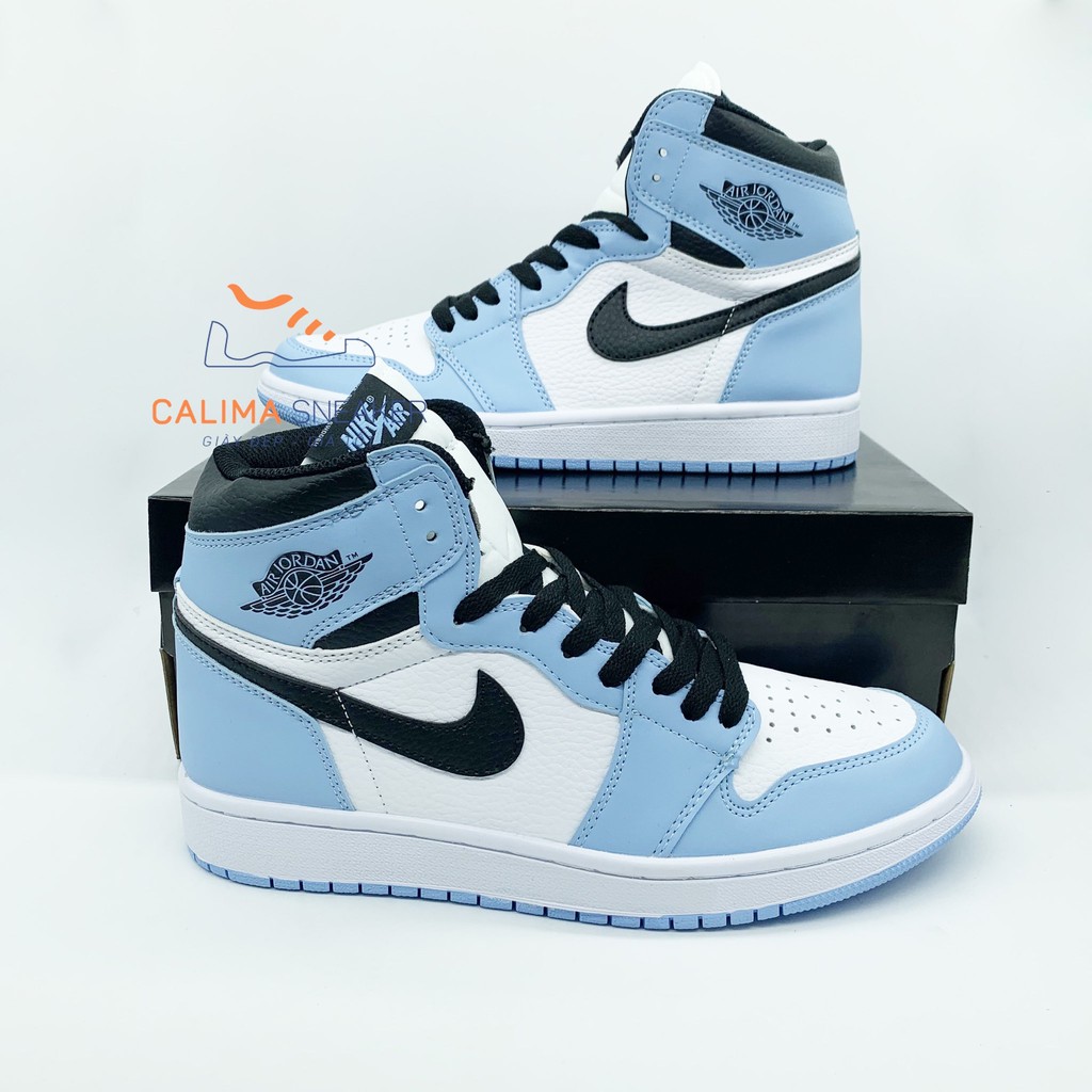 Giày Sneaker Air 𝙅𝙤𝙧𝙙𝙖𝙣 𝙘𝙖𝙤 𝙘𝙤̂̉, Giày JD1 xanh da trời baby cao cổ mới màu Blue University