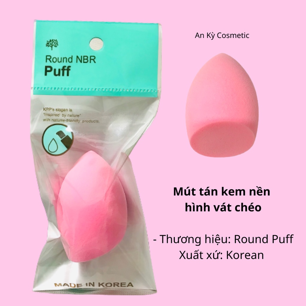 Bông Mút Tán Kem Nền Round Puff Hàn Quốc