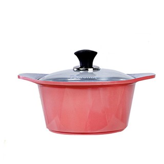 Nồi đúc ceramic cao cấp 2 tay cầm 20 cm, dùng được bếp từ/ Induction