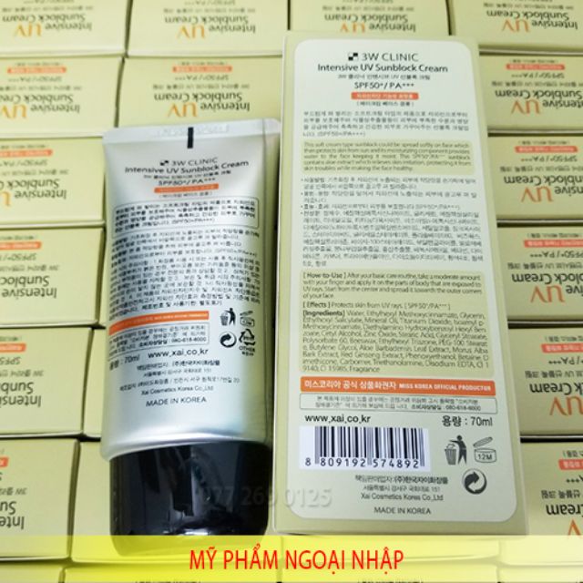 ☆ Kem chống nắng 3WCLINIC 70ml