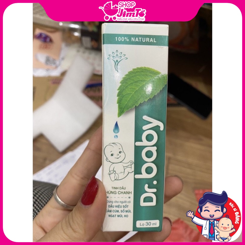 Tinh Dầu Húng Chanh Dr. Baby Giảm Ho, Đờm, Nghẹt Mũi, Tăng Đề Kháng Cho Bé Lọ 30ml