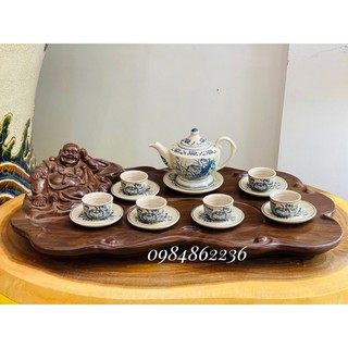 Bộ ấm chén men rạn bát tràng - bộ trà bát tràng - gốm bát tràng