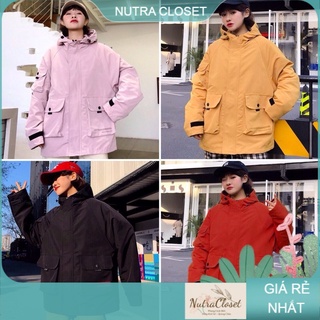 Áo khoác ulzzang kaki nam nữ túi hộp