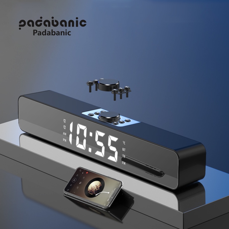 Loa Bluetooth MP3 Đa Năng Kiêm Đồng Hồ Báo Thức Nghe Đài FM Pin