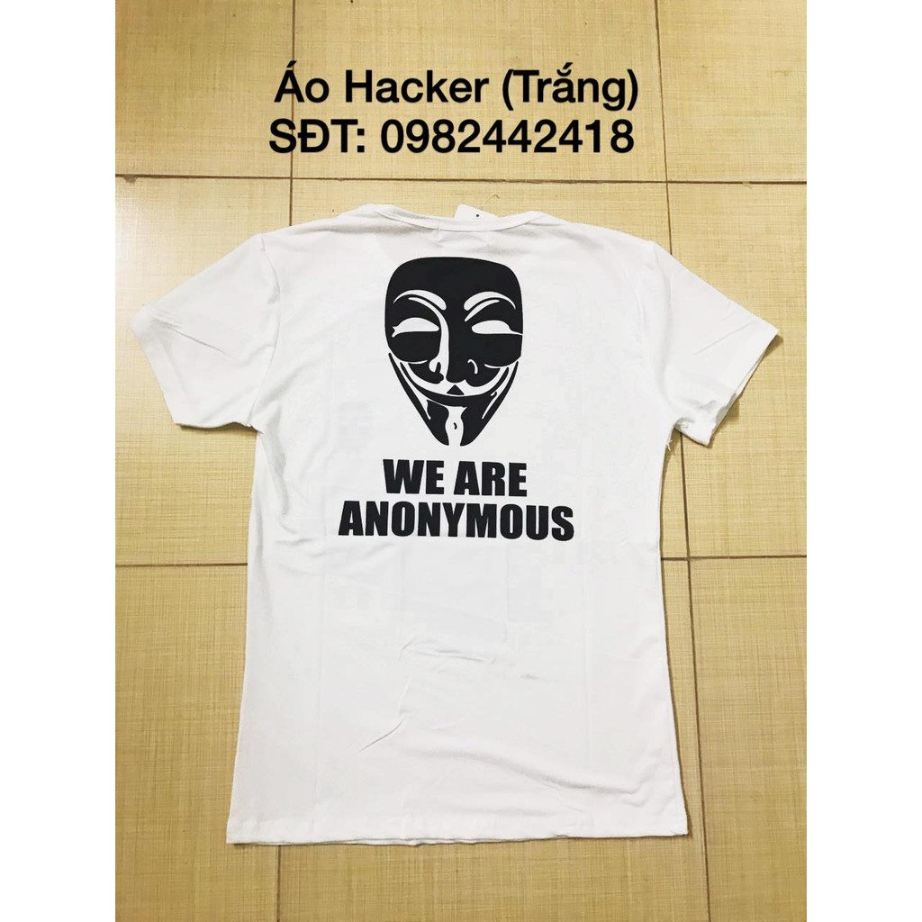 Áo Hacker Anonymous (trắng, đen)