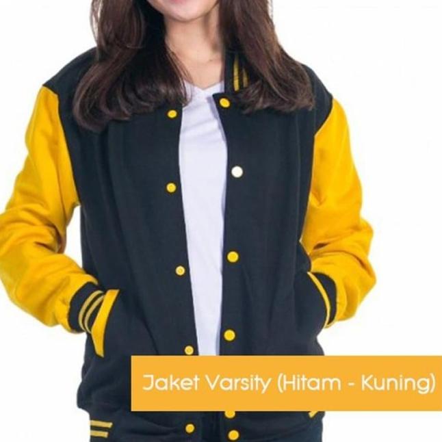 Áo Khoác Bóng Chày Màu Vàng Đen Cá Tính