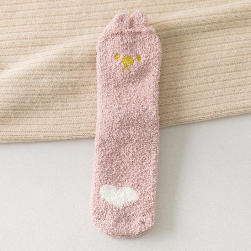 Vớ Nhung San Hô Thêu Hình Chân Mèo Dễ Thương Thời Trang Thu Đông 2022