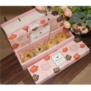 Túi hộp bánh dứa hoa hồng