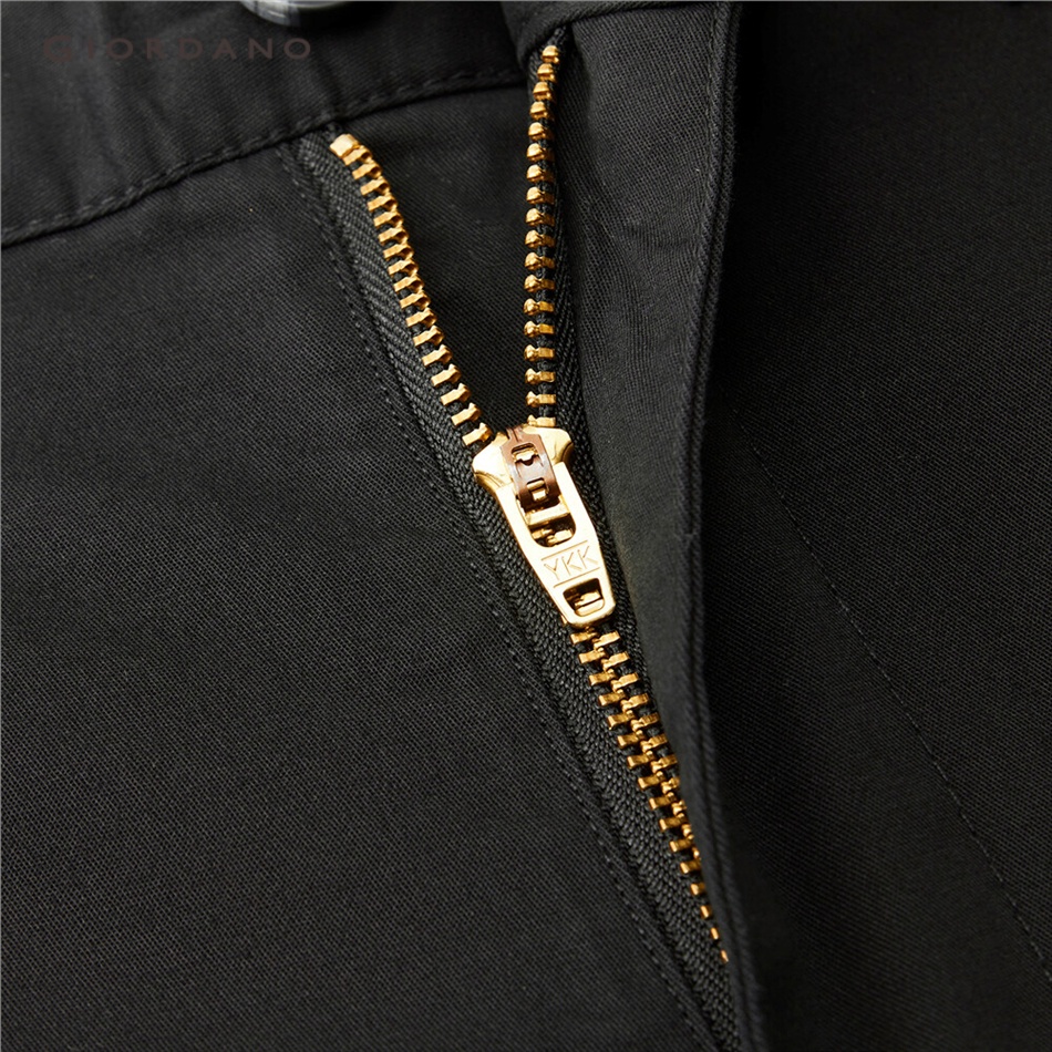 Quần đùi GIORDANO 01102341 eo cao vừa chất cotton mỏng thoải mái co giãn cao cấp cho nam