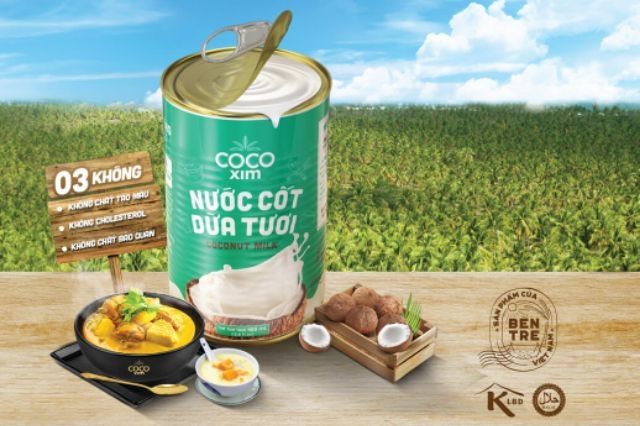 (Keto) Nước cốt dừa tươi Coco xim 400ml (uống ngay thơm ngon)