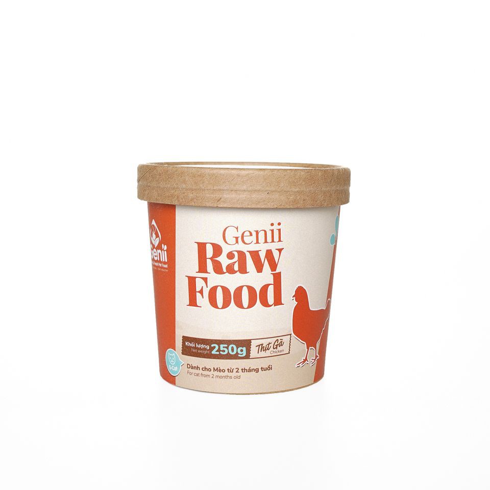RAW GÀ 250g  - Thức ăn tươi cho mèo thịt gà
