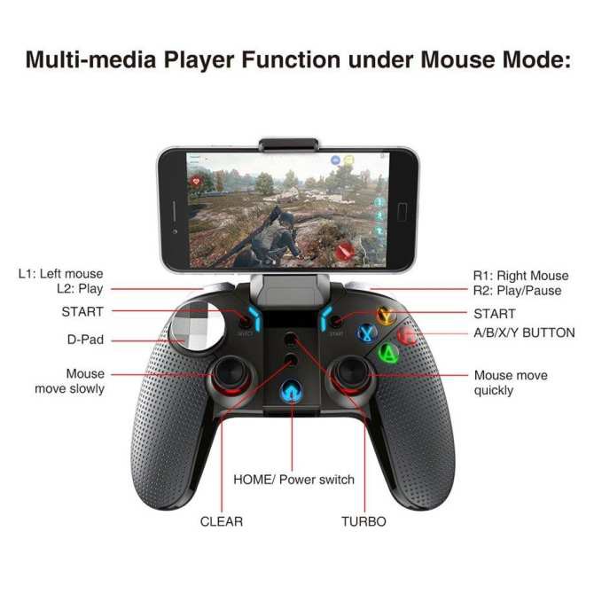 Tay Cầm Chơi Game Bluetooth Không Dây Ipega Pg-9099 Wolverine Hỗ Trợ 6.2 Inch Cho Điện Thoại Android / Ios