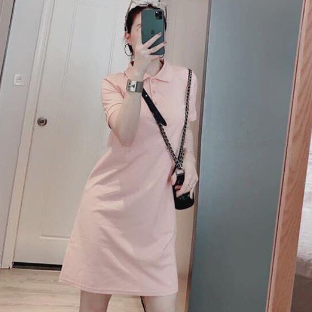 VÁY POLO THUN HÌNH THÊU